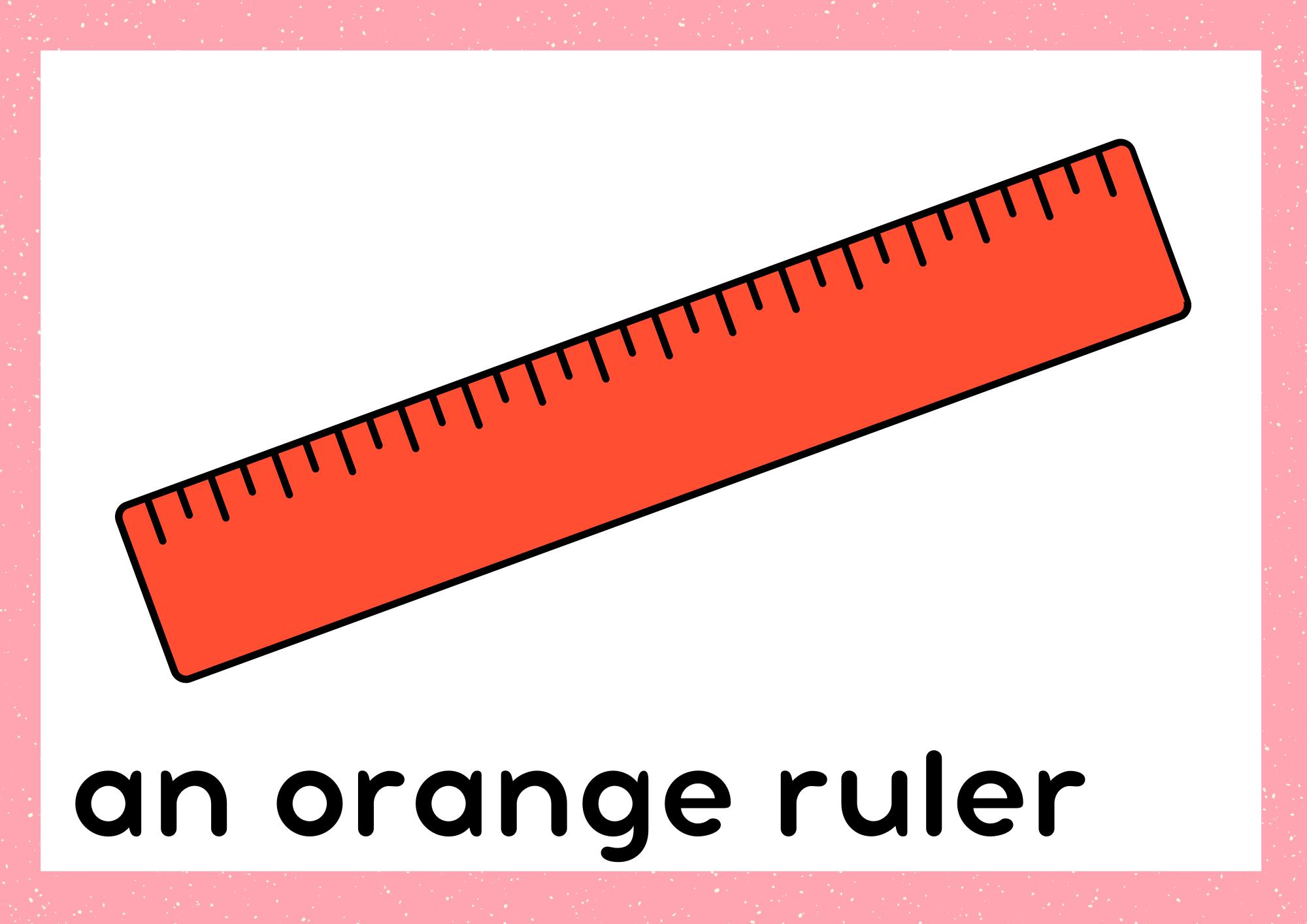 an orange ruler